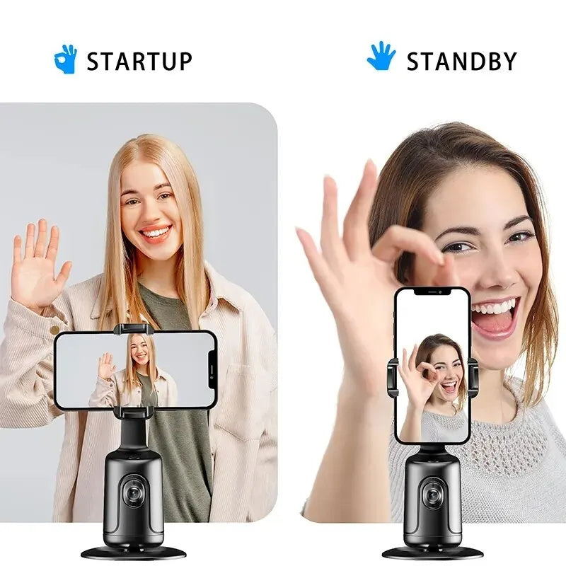360 Auto Face Tracking Gimbal AI Smart Gimbal Face Tracking Auto Phone Holder For Smartphone Video Vlog Live Stabilizer Tripod 4 - Tophatter Daily Deals