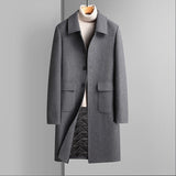 Warm Men’s Wool Coat - Korean Single-Breasted Velvet 62219 Gray 3D Changing Face Moving Picture Frame - Tophatter Daily Deals