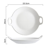 Baking oven-Ear heat resistant baking tray White Circular 0 - Tophatter Daily Deals