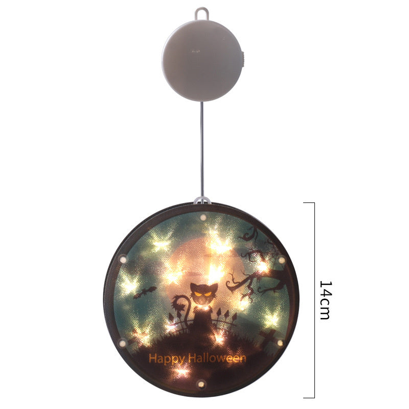 Halloween LED Lantern 160mm PVC Decor, IP44 Spooky Glow 5 Style 3D Changing Face Moving Picture Frame - Tophatter Daily Deals