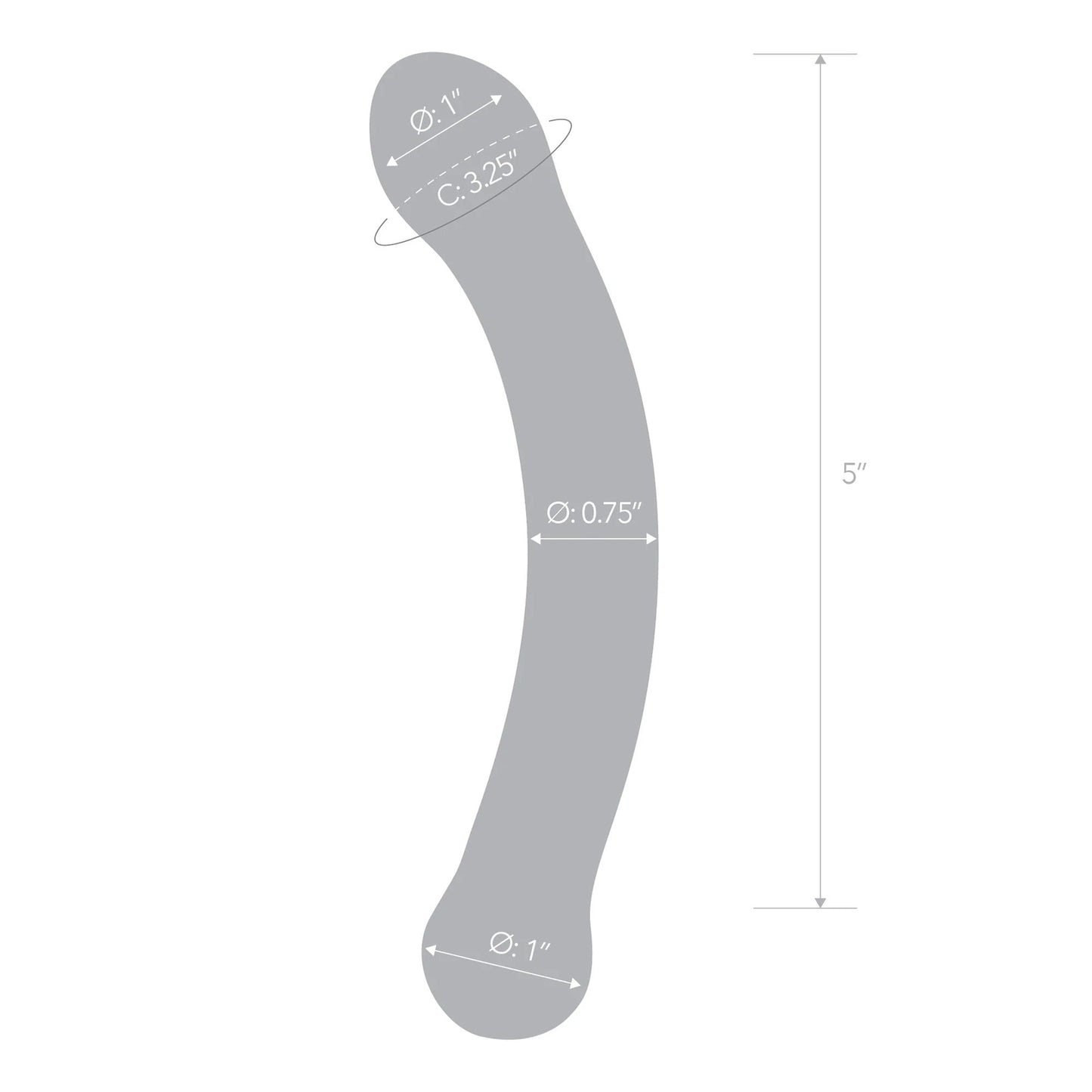 Glas 6 Inch Curved G Spot Dildo > Glass > Dildos - Tophatter Daily Deals