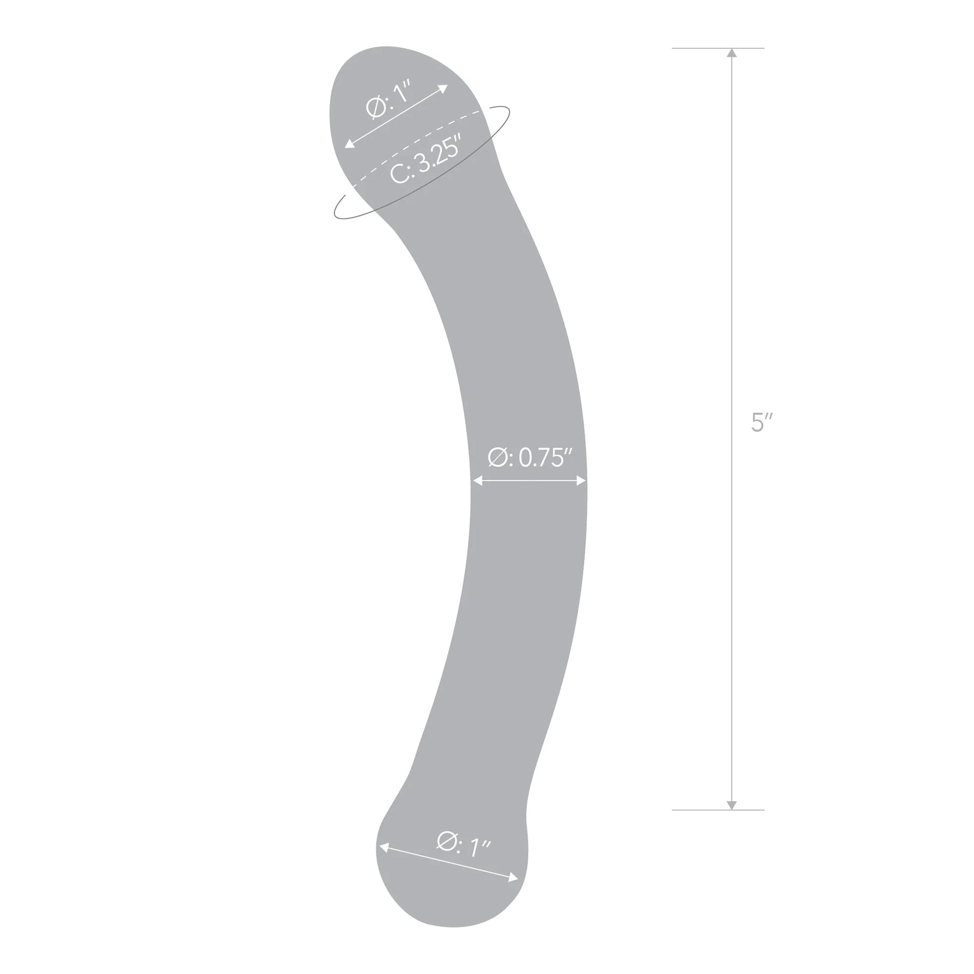 Glas 6 Inch Curved G Spot Dildo > Glass > Dildos - Tophatter Daily Deals