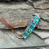 Damascus Knife Handmade Colored Folding Knife - Tophatter Daily Deals