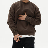 Oversized Mens Pullover Sweater - Crew Neck, Cotton, Casual Brown 3D Changing Face Moving Picture Frame - Tophatter Daily Deals