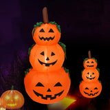 Inflatable Pumpkin Stack Halloween Decor 2025 Outdoor 3D Changing Face Moving Picture Frame - Tophatter Daily Deals