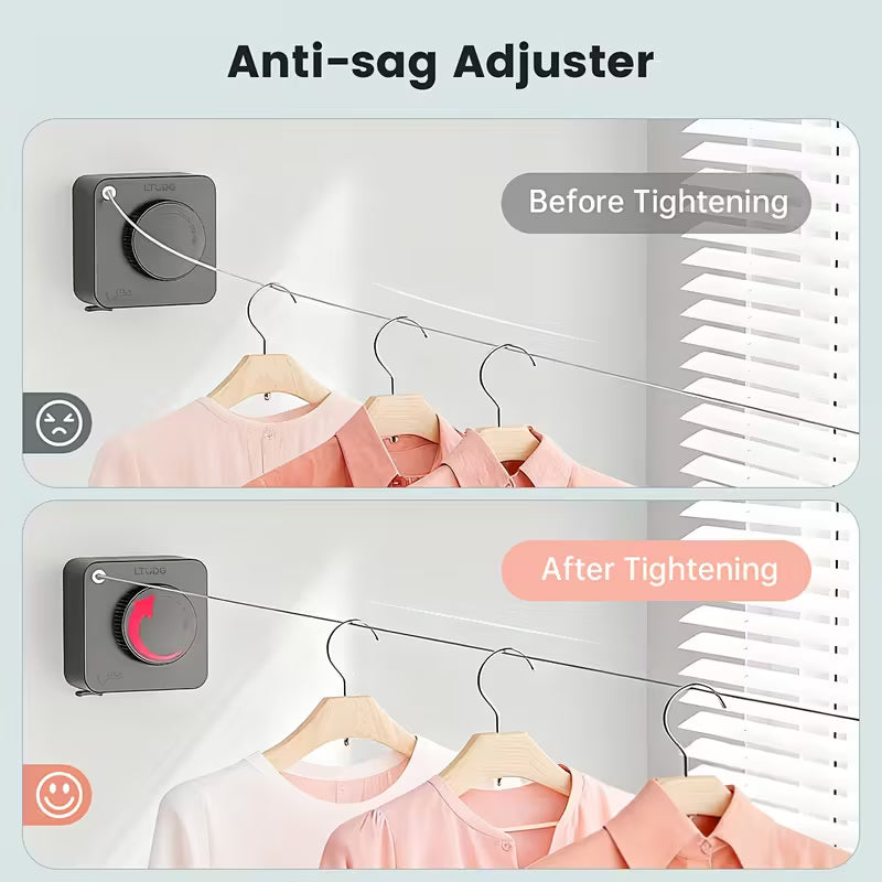 Retractable Clothesline – Heavy-Duty Wall-Mount Laundry Rack Home Improvement - Tophatter Daily Deals