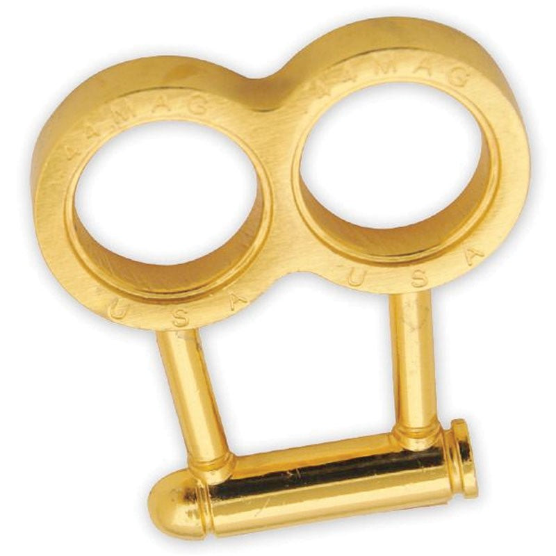 .44 Mag Bullet Gold Brass Knuckles - Tophatter Daily Deals