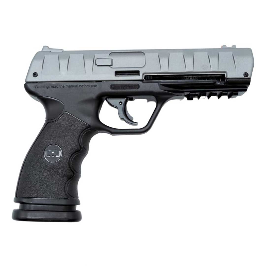 Bravo Grey 1.50 .50 Cal Self Defense Pepper Air Pistol Paintball Gun Marker Weapon - Tophatter's Inc. Weapons Store Online Collectible Weapons - Tophatter Daily Deals
