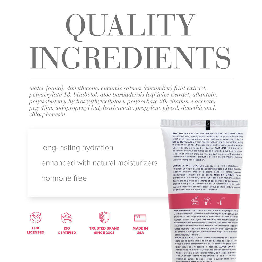 JO Renew Vaginal Moisturiser – 120ml Daily Hydrating Moisturiser > Essentials > Womens Enhancers - Tophatter Daily Deals