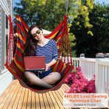 440lbs Hanging Hammock with 2 Pillows Garden & Patio - Tophatter Daily Deals