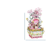 Antique Assembled Music Box Handmade Gift Green Sakura Gaga 0 - Tophatter Daily Deals