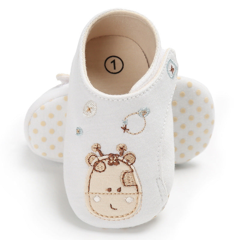 Baby infant soft-soled toddler shoes Beige 0 - Tophatter Daily Deals