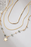 Star Triple-Layered Stainless Steel Necklace Necklaces - Tophatter Daily Deals