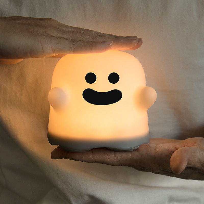 Silicone Night Light Touch Lamp Bedside Cute Halloween Ah Ah Style 3D Changing Face Moving Picture Frame - Tophatter Daily Deals