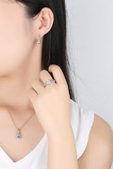 Bridal Necklace And Earrings Jewelry Set 0 - Tophatter Daily Deals
