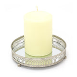 Silver Effect Mirror Tealight Candle Tray Plate 20Cm Candle Plate - Tophatter Daily Deals