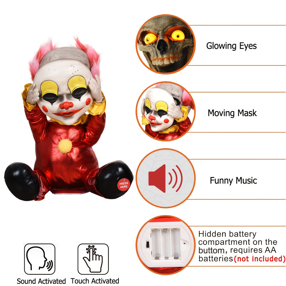 Talking Skull Clown Halloween Decoration Halloween - Tophatter Daily Deals