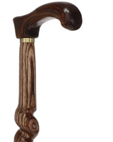 USA-Made Twisted Spiral Cane: Brown Durable Colorwood Laminate Wooden Colortone Walking Canes - Tophatter Daily Deals