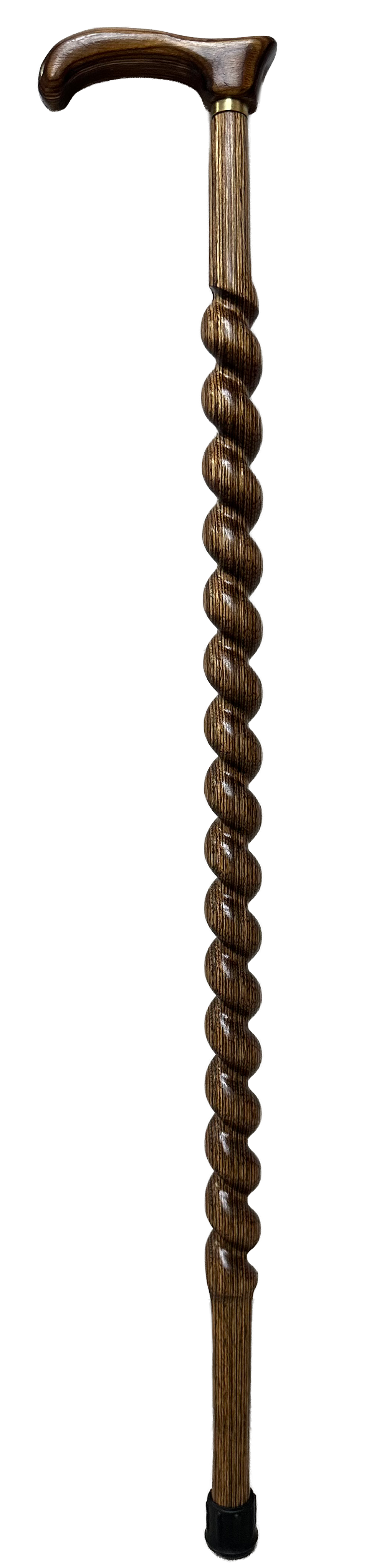 USA-Made Twisted Spiral Cane: Brown Durable Colorwood Laminate Wooden Colortone Walking Canes - Tophatter Daily Deals