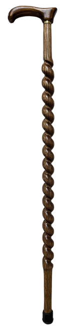 USA-Made Twisted Spiral Cane: Brown Durable Colorwood Laminate Wooden Colortone Walking Canes - Tophatter Daily Deals