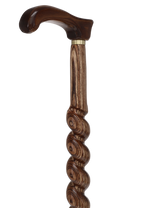 USA-Made Twisted Spiral Cane: Brown Durable Colorwood Laminate Wooden Colortone Walking Canes - Tophatter Daily Deals