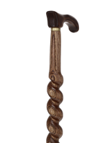 USA-Made Twisted Spiral Cane: Brown Durable Colorwood Laminate Wooden Colortone Walking Canes - Tophatter Daily Deals