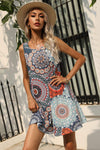 Printed Round Neck Sleeveless Dress with Pockets Casual Dresses - Tophatter Daily Deals