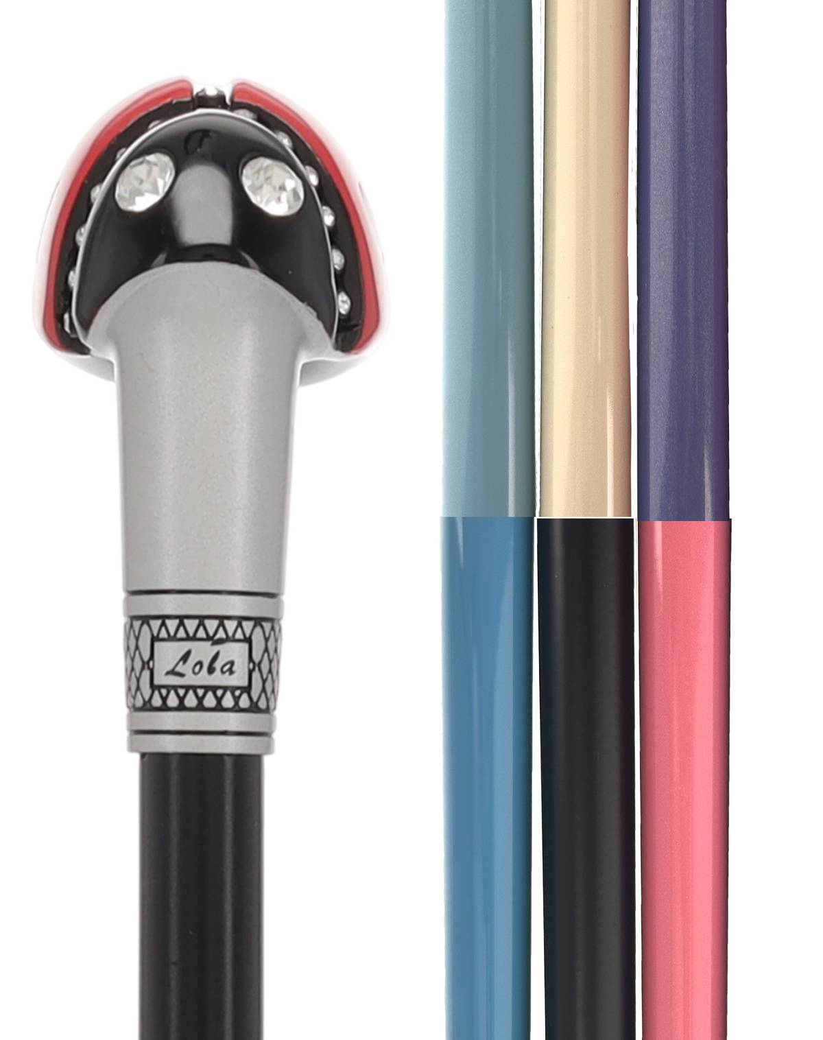 Ladybug Lola Signature 6-in-1 Ultimate Cane Kit with Travel Storage Bag Superlite Carbon Fiber Walking Canes - Tophatter Daily Deals