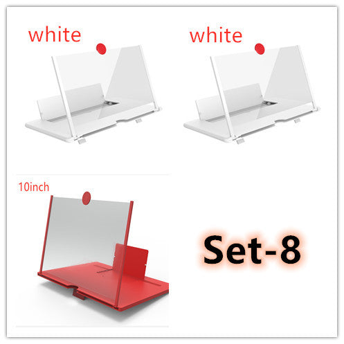 3D Screen Magnifier Signal Booster Mobile Screen Lightweight Foldable Magnifying Glass Set 8 0 - Tophatter Daily Deals