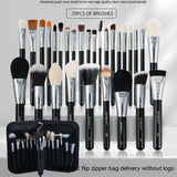 30 PCs Makeup Brush Set Soft Hair Eye Shadow Blush Face Powder Full Set 29 Large Brush Suit 0 - Tophatter Daily Deals