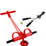 4 Tubes Latex Foot Elastic Pull Rope Expander Pedal Resistance Band Fitness Sit Up Pull Rope Red1 0 - Tophatter Daily Deals