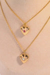 Zircon Heart Shape 14K Gold-Plated Pendant Necklace Necklaces - Tophatter Daily Deals