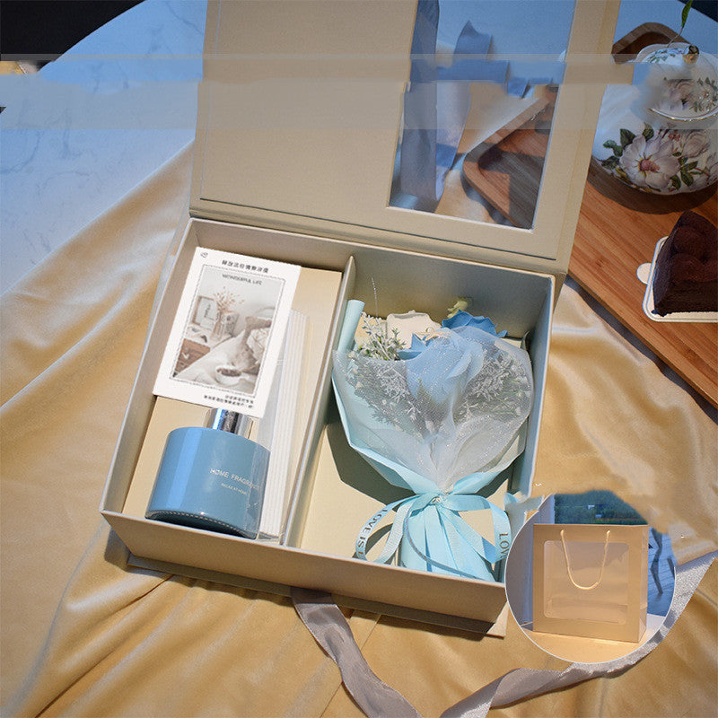Bouquet Set Gift Box Send Teacher Soap Flowers Cold water 0 - Tophatter Daily Deals