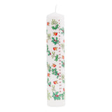 Traditional Countdown To Christmas Advent Dinner Pillar Candle - Holly And The Ivy Design (Large Size) Advent Candle - Tophatter Daily Deals