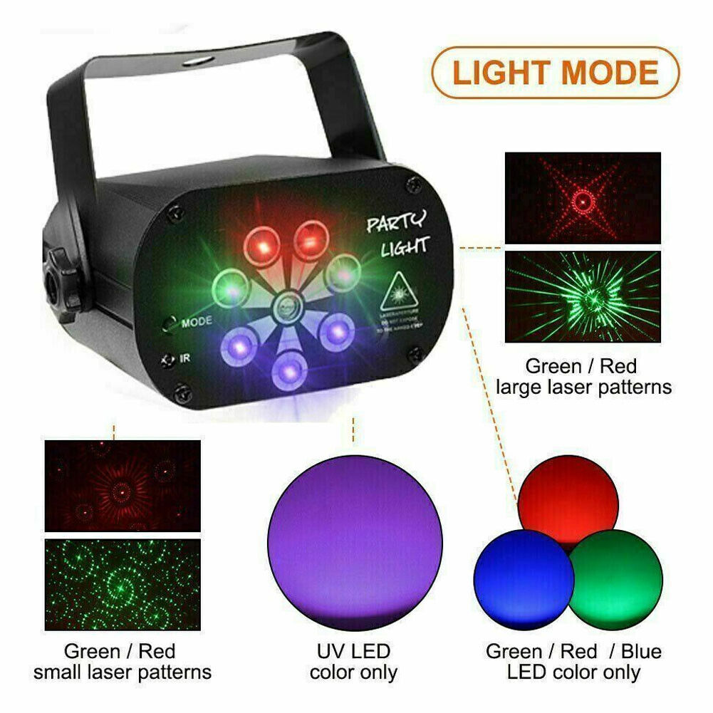 480 Pattern LED RGB Disco Party Laser Stage Light USB Club DJ Lighting Projector 5 - Tophatter Daily Deals