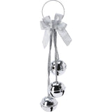Extra Large Silver Christmas Jingle Bells Door Hanger | Hanging Bell Garland Jingle Bells - Tophatter Daily Deals