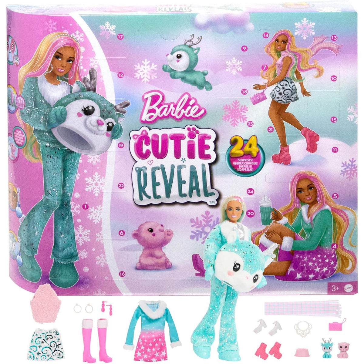 Barbie Cutie Reveal Christmas Advent Calendar | Barbie Doll Kids Advent Calendar Advent Calendar - Tophatter Daily Deals