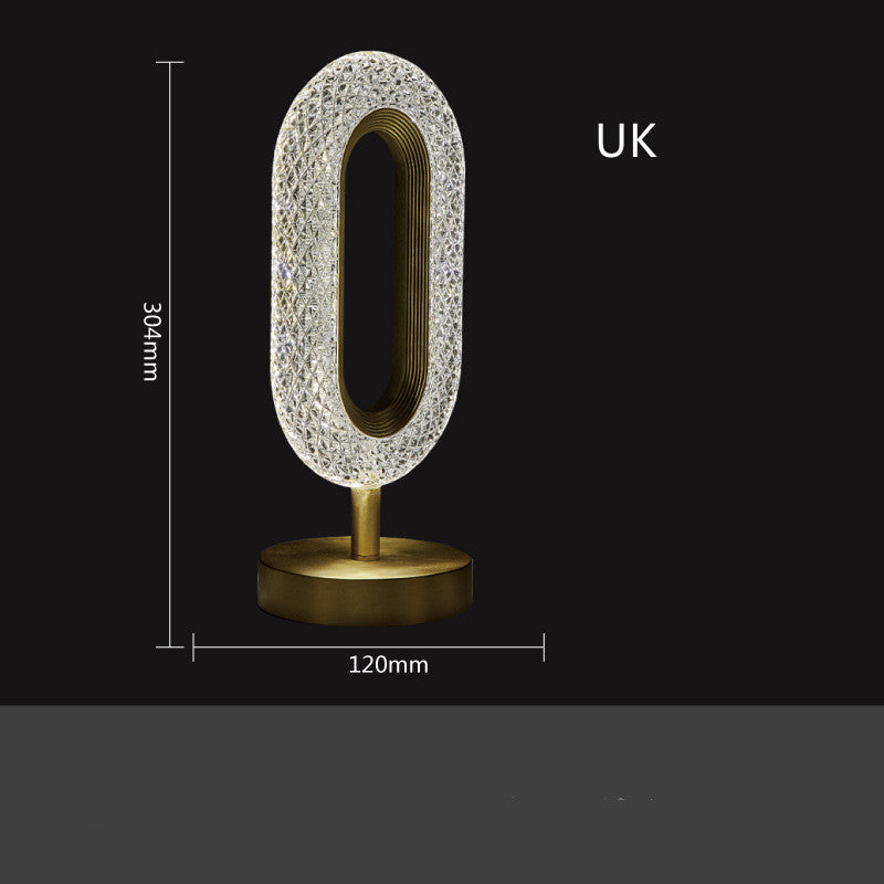 Acrylic Table Lamp With Led Crystal Light VD88070 1T 8w Tricolor UK 0 - Tophatter Daily Deals