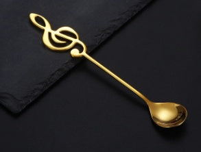 304 stainless steel music symbol creative spoon Gold 0 - Tophatter Daily Deals