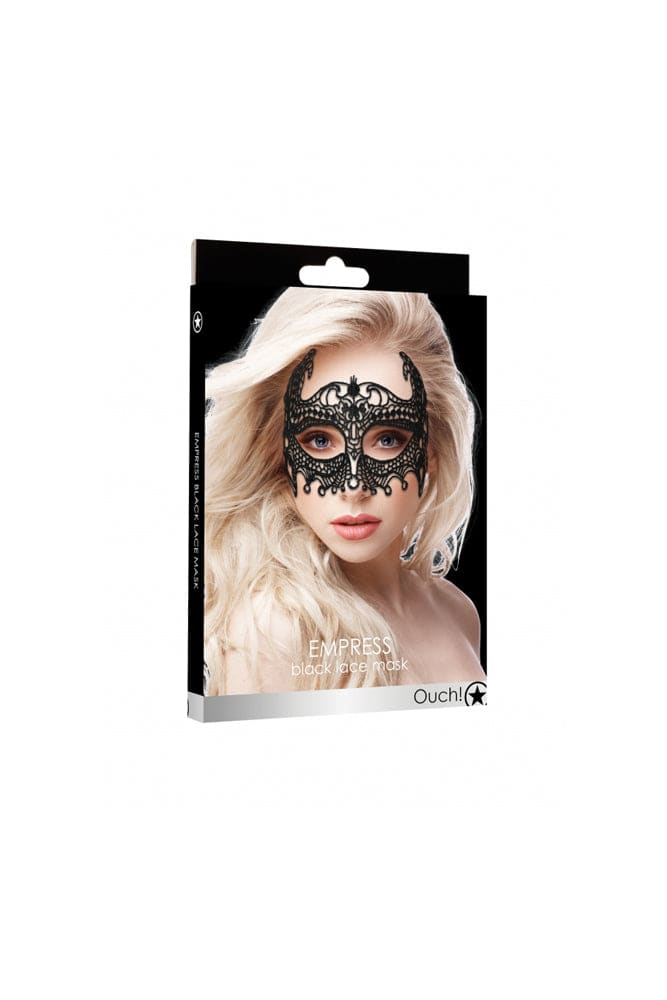 Ouch by Shots Toys - Empress Lace Mask - Black BDSM - Tophatter Daily Deals