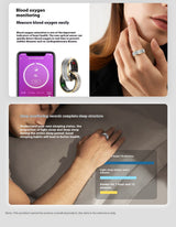 2024 Smart Ring For Men Women Heart Rate Blood Oxygen Monitoring Multi Sports Modes IP68 Waterproof Smart Rings For Android IOS 0 - Tophatter Daily Deals