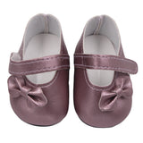 18 Inch American Girl Doll Shoes Solid Color Bow Shoes Purple 18 inches 0 - Tophatter Daily Deals