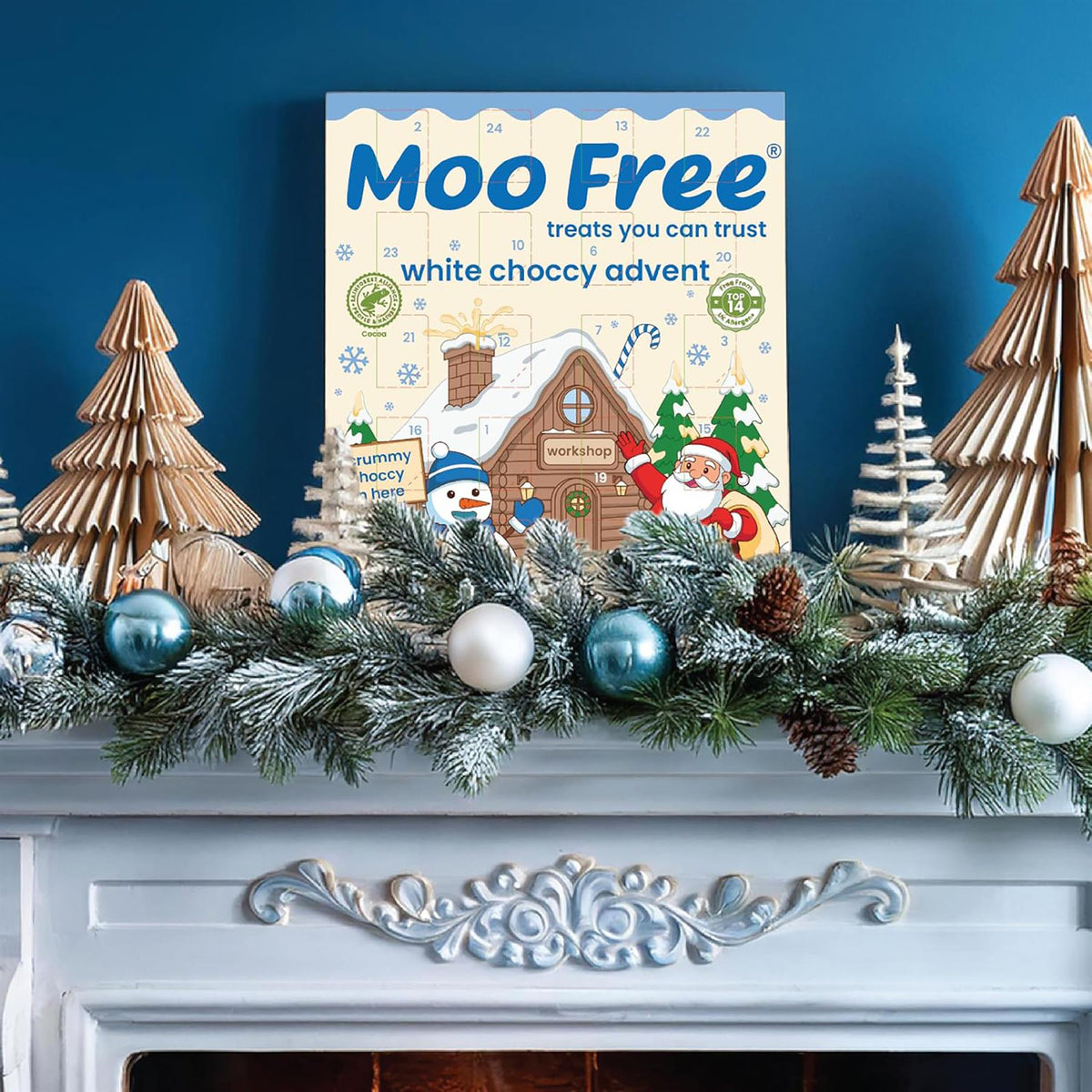 Moo Free Children's Dairy-Free White Chocolate Advent Calendar | Vegan & Gluten-Free 70g Advent Calendar - Tophatter Daily Deals