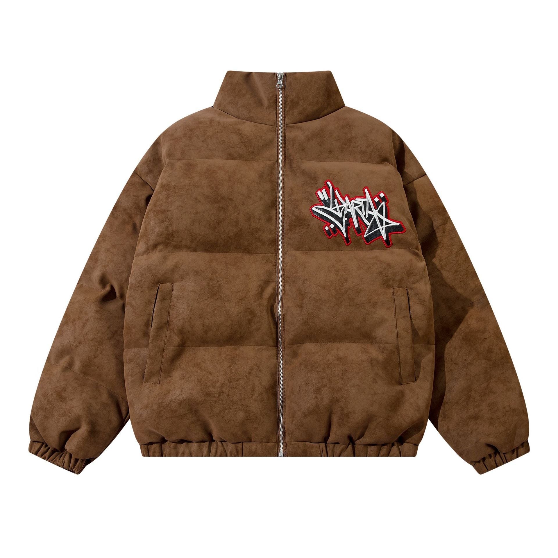 Insulating Men's Padded Jacket - Boxy Cut, Suede PU, Urban 3D Changing Face Moving Picture Frame - Tophatter Daily Deals