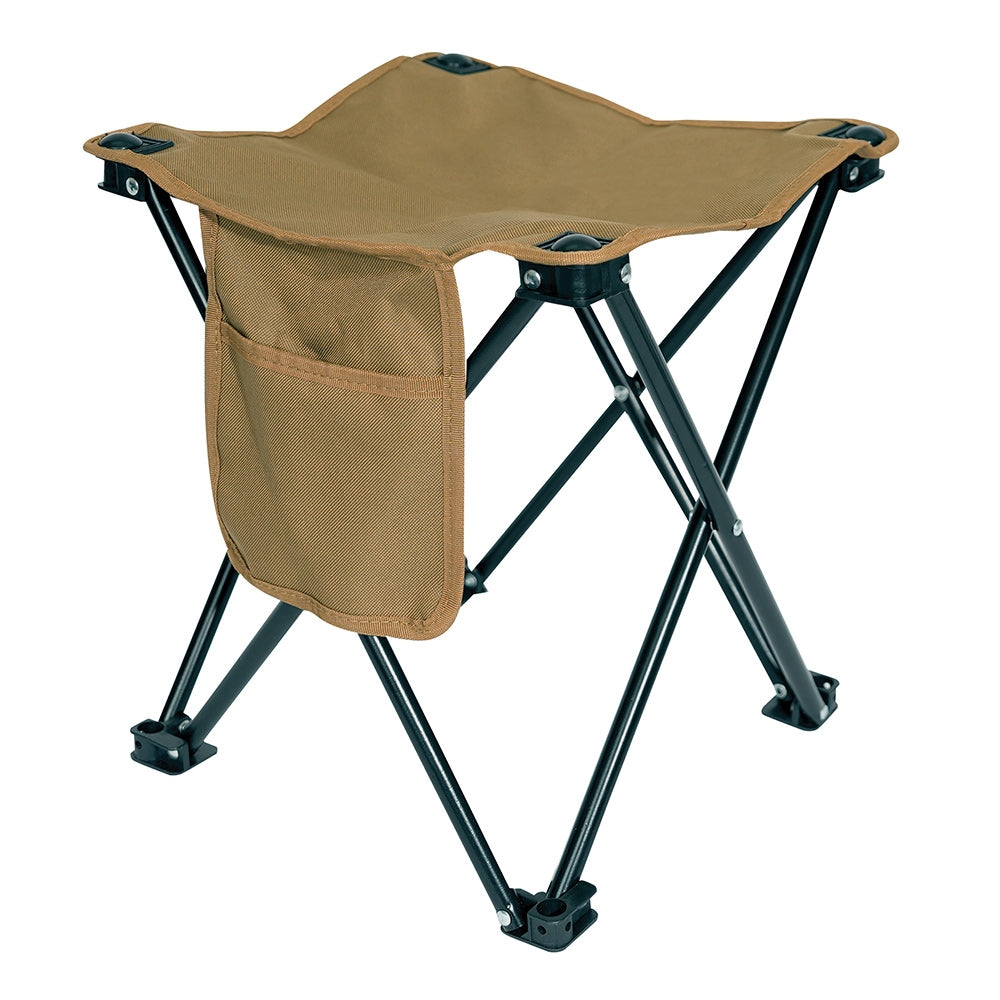 Rothco Collapsible 4 Leg Camp Stool COYOTE - Tophatter Daily Deals
