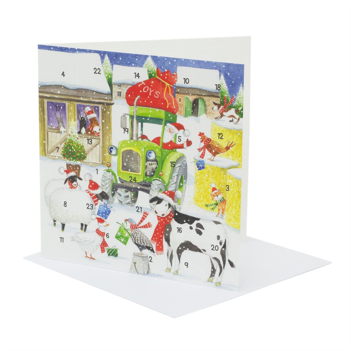 Christmas on the Farm Advent Calendar Greetings Card | Christmas Advent Calendar Advent Calendar - Tophatter Daily Deals