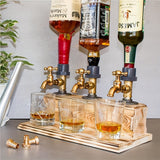 Three-Way Whiskey Decanter Tap Dispenser with Handle Home & Garden > Kitchenware > Kitchen Utensils - Tophatter Daily Deals