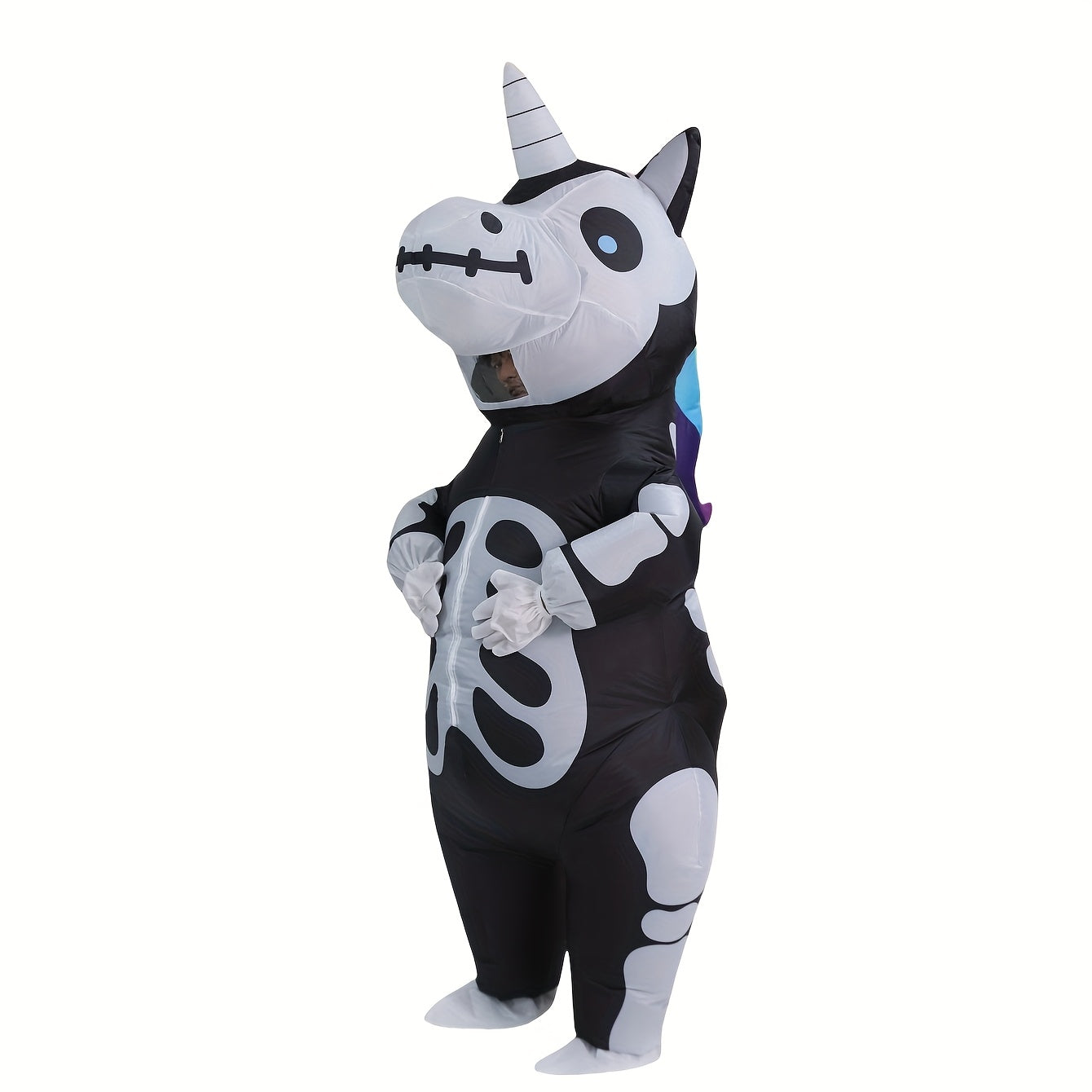 Inflatable Skeleton Unicorn Costume for Adults Halloween - Tophatter Daily Deals