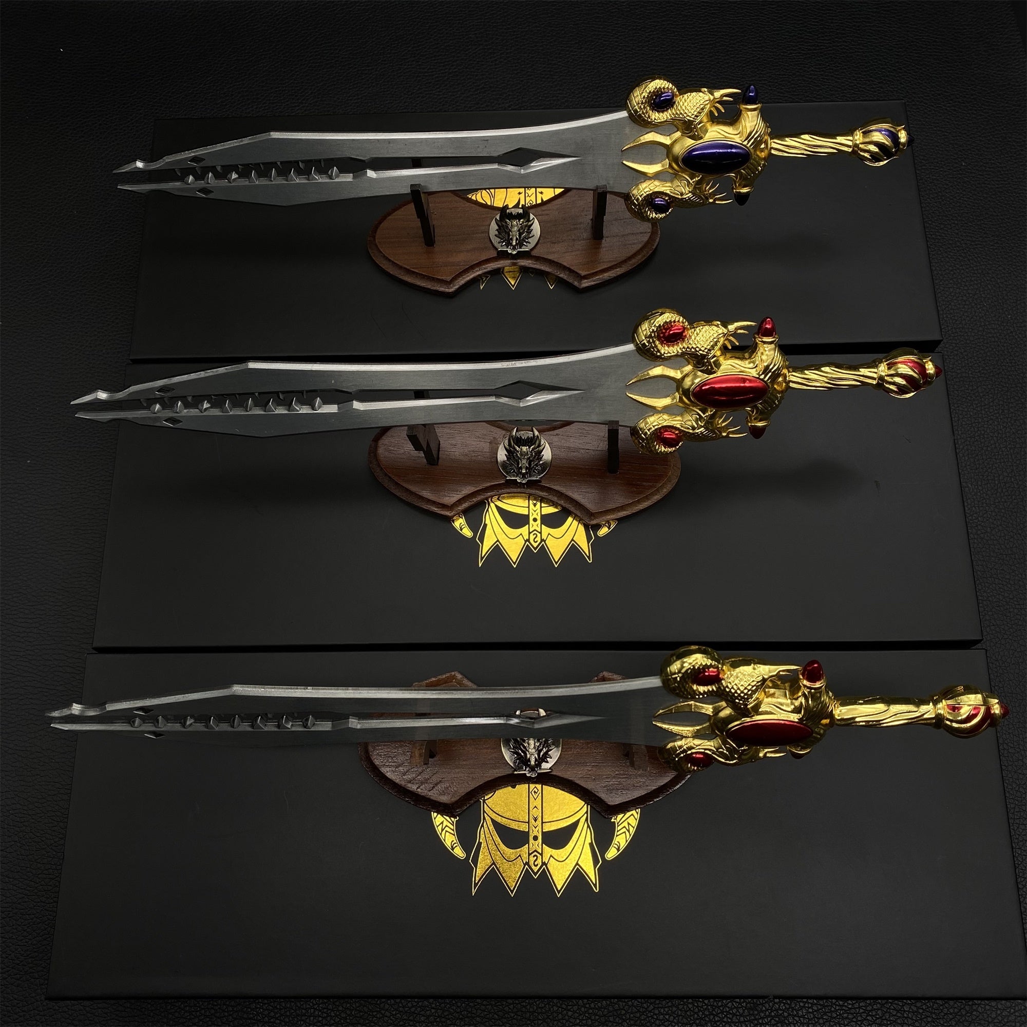 Dawnfang/Duskfang Sword Metal Replica 3 Options 3 Swords & 3 Stand - Tophatter Daily Deals