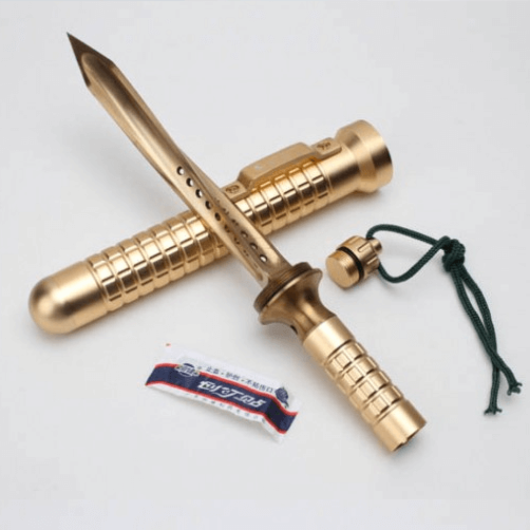 MT Special Team Triangular Combat Knife-GS74 Gold KNIVES - Tophatter Daily Deals